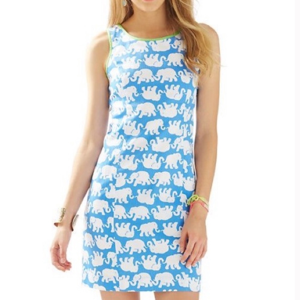Lilly Pulitzer Tusk In Sun Elephant Dress Size 4